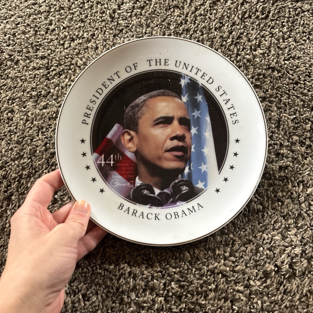 Commemorative Barack Obama Plate